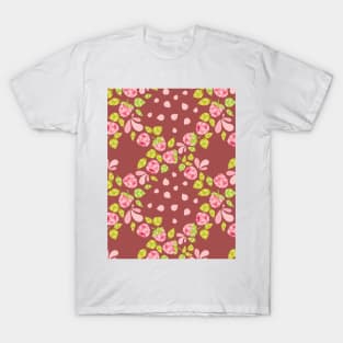 Raspberry Boom Seamless Surface Pattern Design T-Shirt